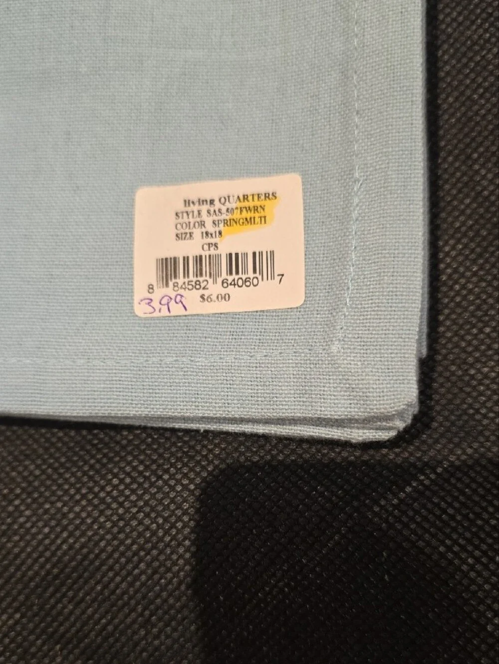 Light Blue Cotton Dinner Napkins - Set of 4
